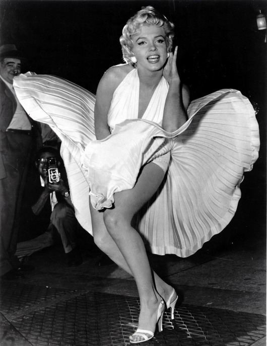 look classique de Marilyn Monroe en sa robe blanche
