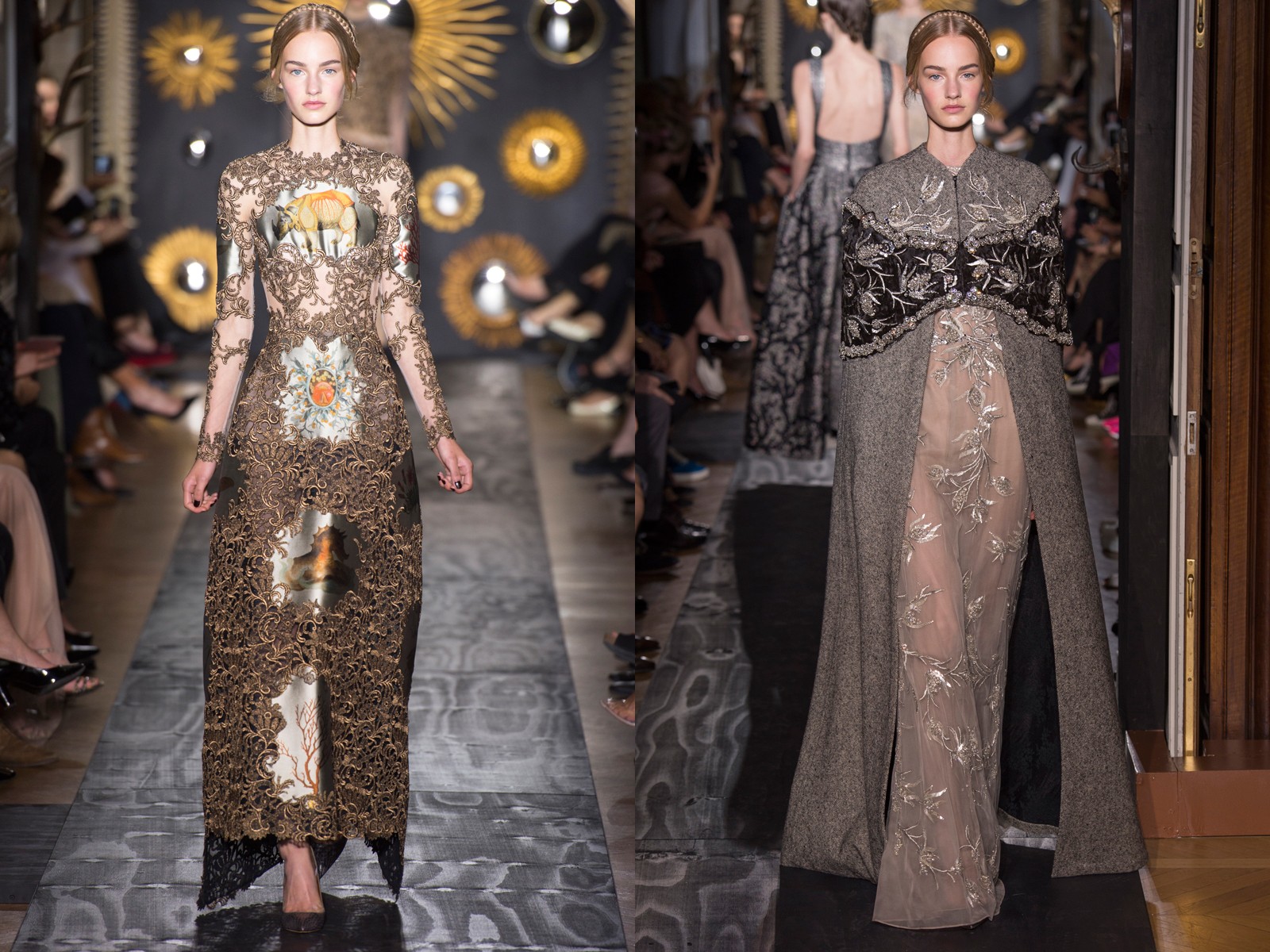 robes longues féerique dentelle dans la collection automne 2013 de Valentino