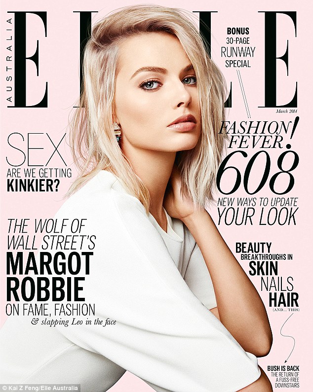 Margot fait la couverture du magazine ELLE australien du mois de mars 2014