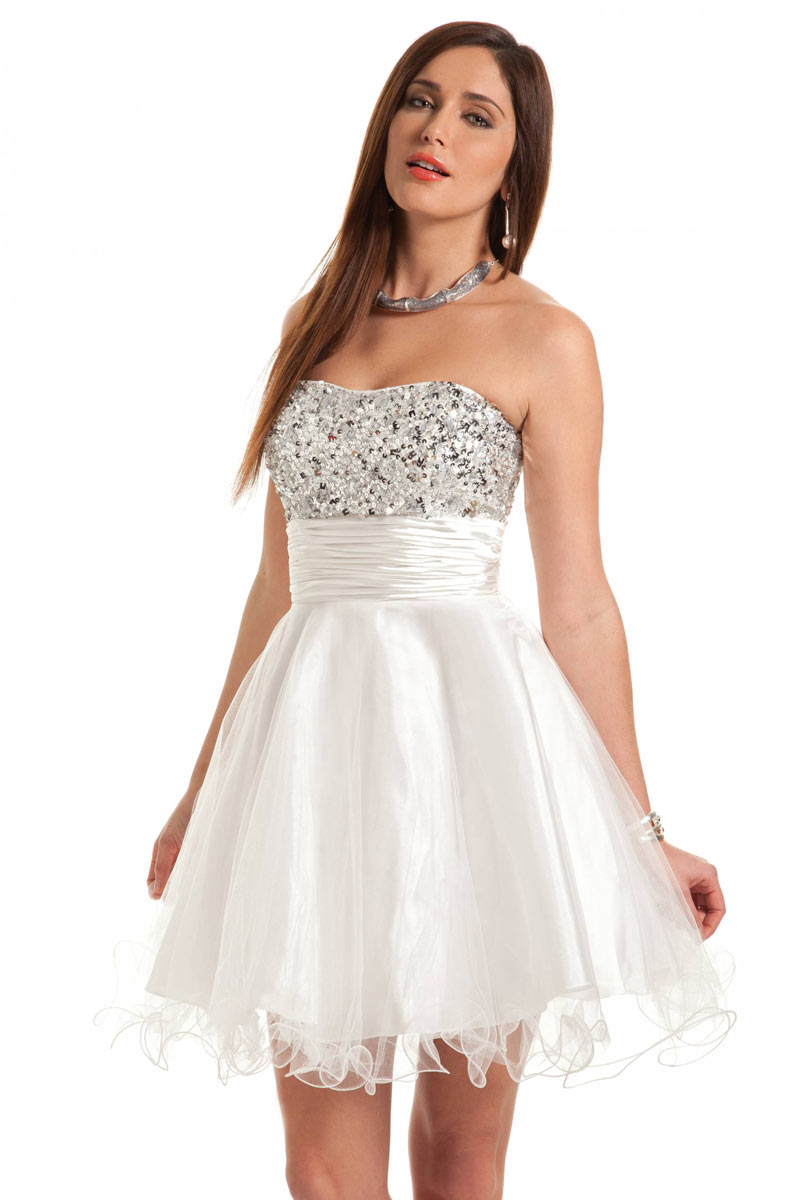 robe promo courte chic tutu sequins 2015