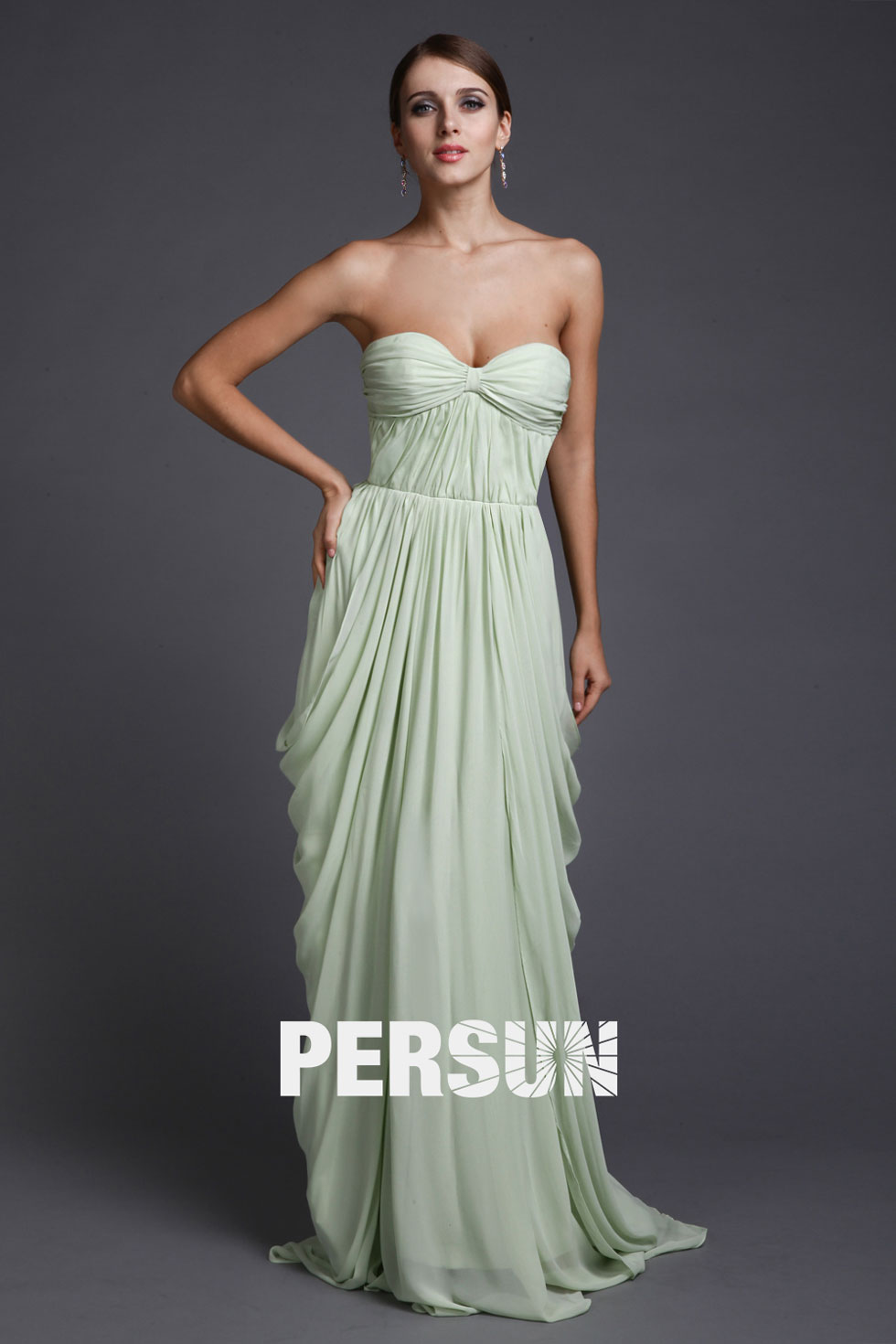 robe-soiree-pour-mariage-verte-empire