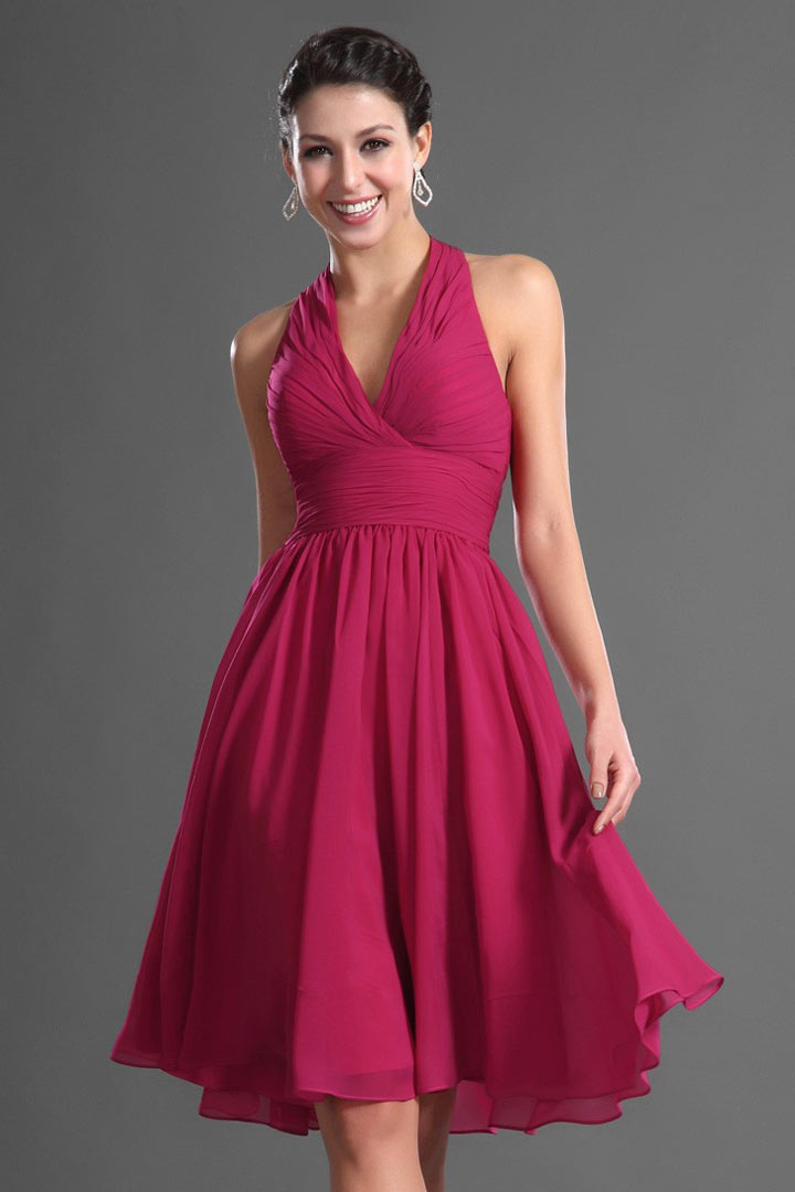 robe-fuchsia-courte-encolure-halter-empire-chic-pour-cortege-mariage-img-LTFR1707-v-Robe-courte-rouge-soutenu-col-americain-pour-fete-ete