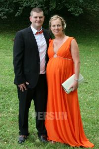 avis client de robe orange empire pour femme enceinte