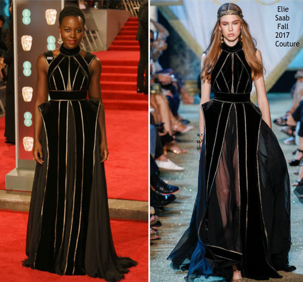 Lupita Nyong’o en robe Elie Saab aux Bafta 2018