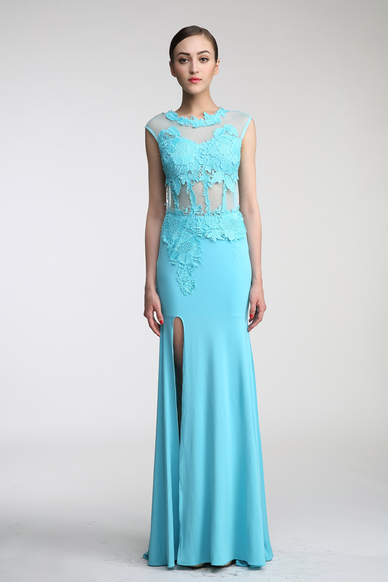robe chic bleu turquoise