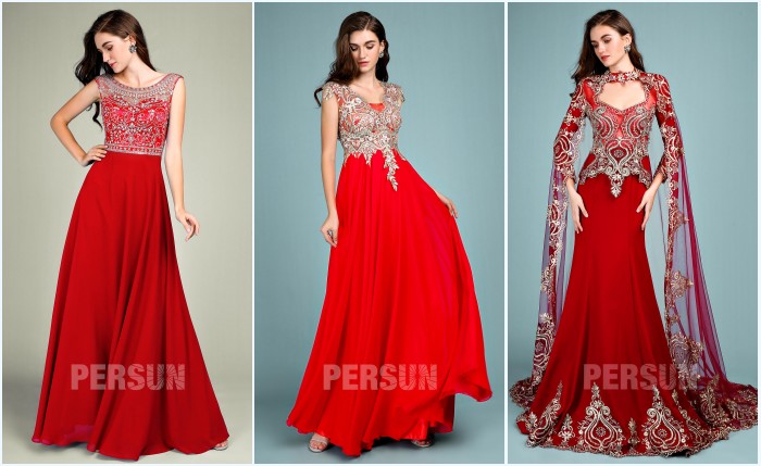 robes rouges longues pour soirée ou gala